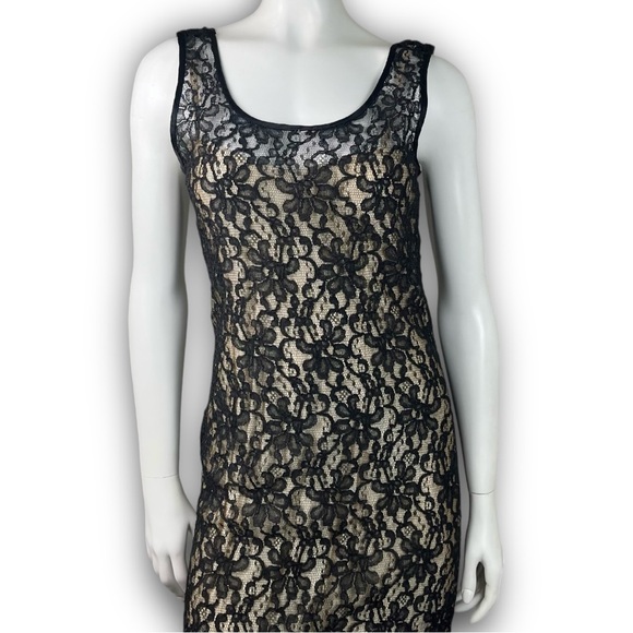 EVER BEAUTY True Y2k Vintage Sheer Floral Lace Slip Dress Boho Dark Coquette - Picture 4 of 14